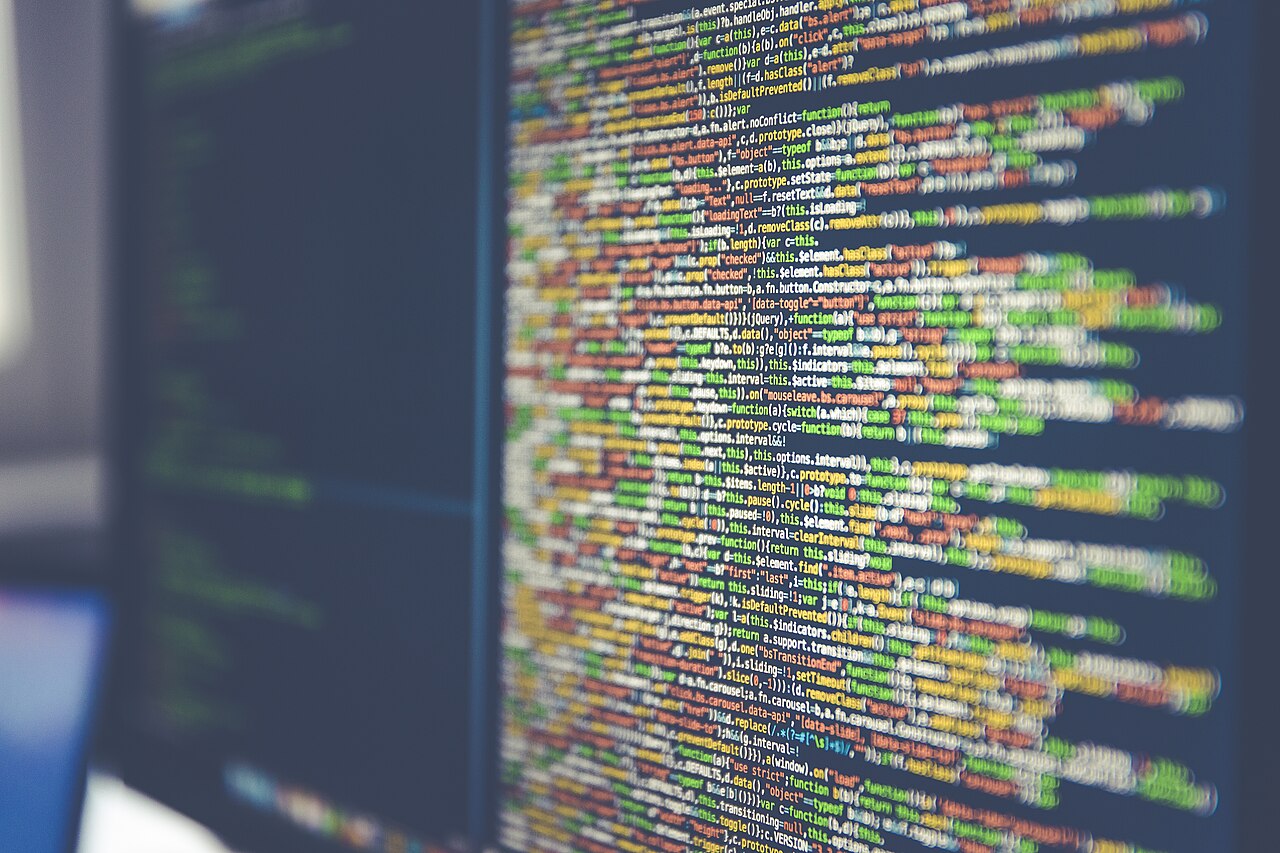 Código en pantalla